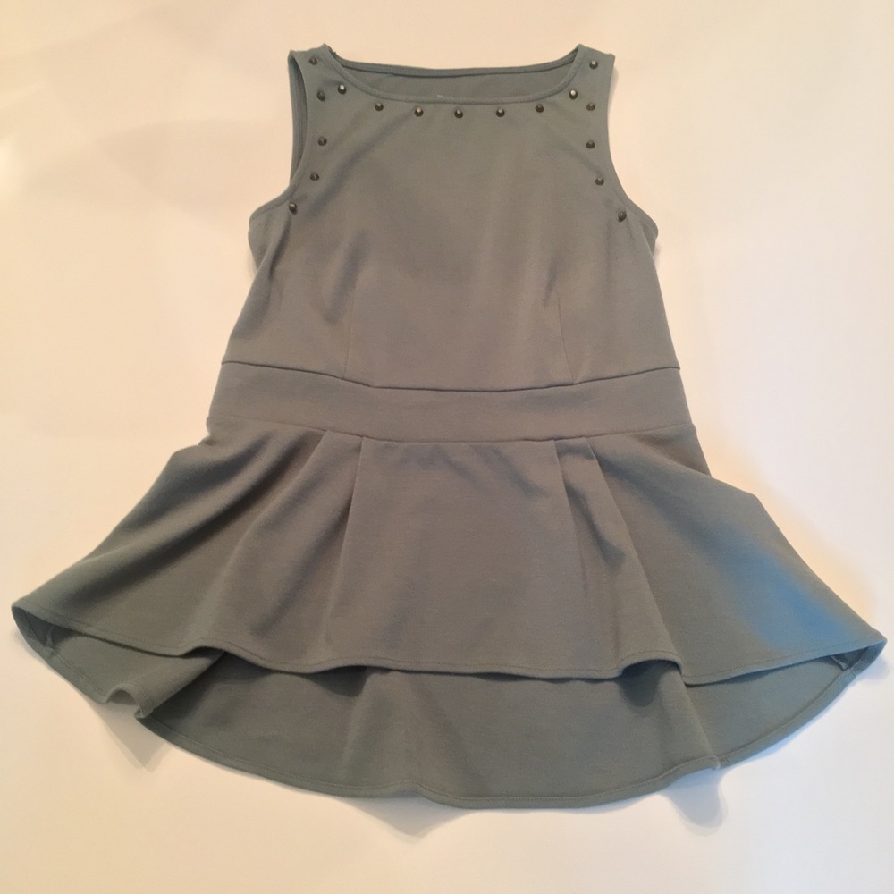 Mossimo Studded Peplum Top in Fatigue color Small